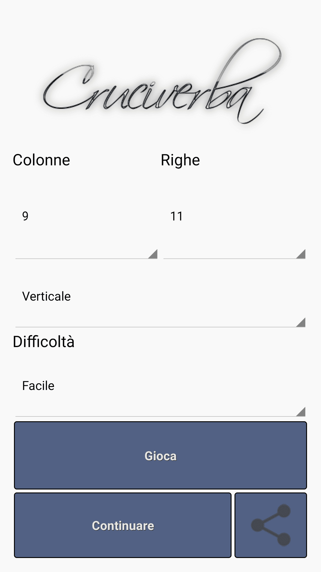 Android application Cruciverba Italiano screenshort