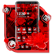 暗い赤いバラの花のテーマ クールダークネオンライトの壁紙 - Androidアプリ