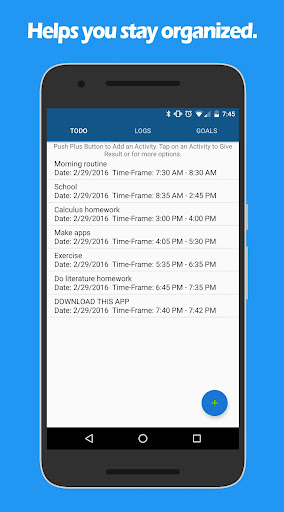 Android application A to B - Schedule Your Tasks screenshort