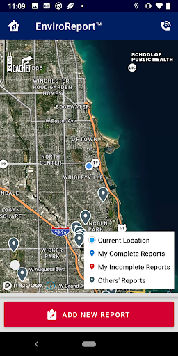 Android application EnviroReport screenshort