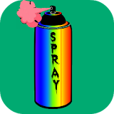 Spray rainbow icon