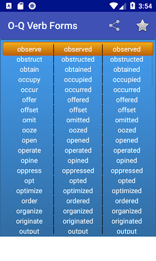 English Verb Forms | V3 Forms Screen 3