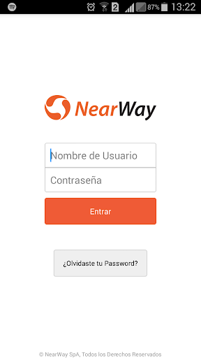Android application Nearway screenshort