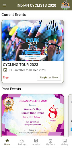 Android application Indian Cyclists 2020 screenshort