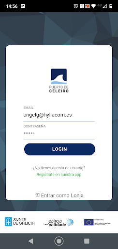 Android application Lonja de Celeiro screenshort