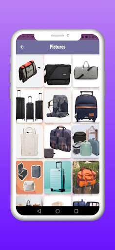 Travel bags – Guide Screen 3