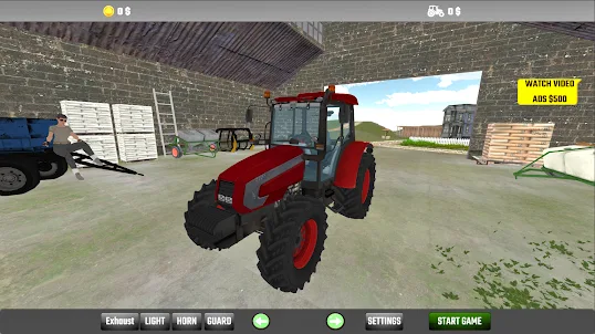 Tractor Excavator Farming Game