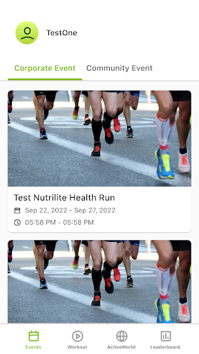 Android application Nutrilite Health Run screenshort