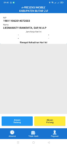 Android application Presensi Digital Pemkab Blitar screenshort