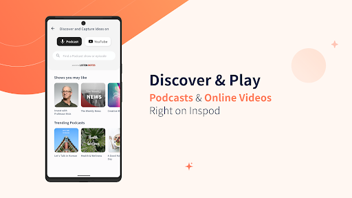 Screenshot of Inspod - Video & Podcast notes