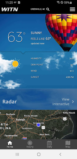 Android application WITN Weather App screenshort
