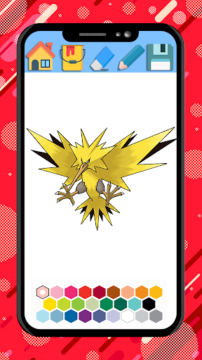 Poke coloring pika game