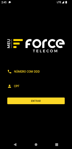 Android application Meu Force screenshort
