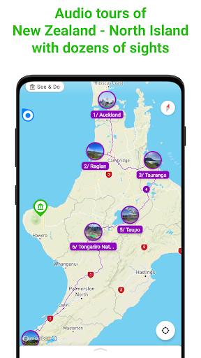 Android application New Zealand - North Island screenshort