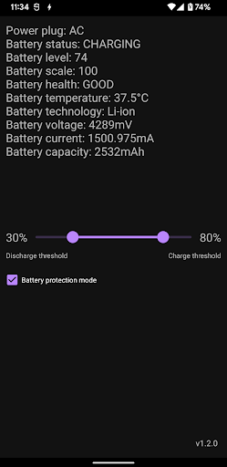 Android application Battery Guard screenshort