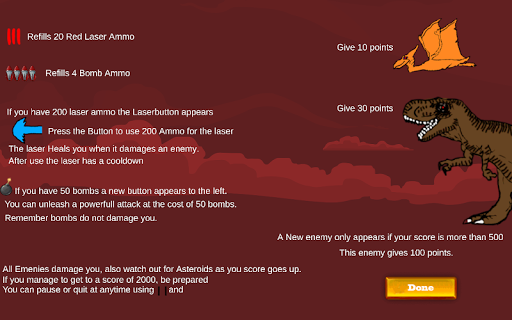 Dino Ship Scrolling Shooter Screen 2