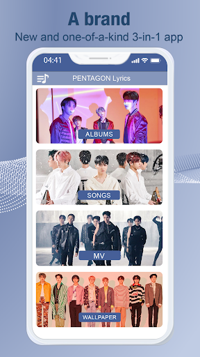 Android application PENTAGON Lyrics & Wallpaper screenshort
