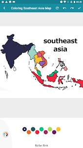 Carte colorier l'Asie Sud-Est