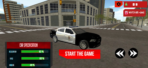 Android application Police Car Driving Simulator screenshort