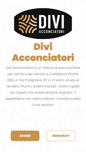Android application Divi Acconciatori screenshort