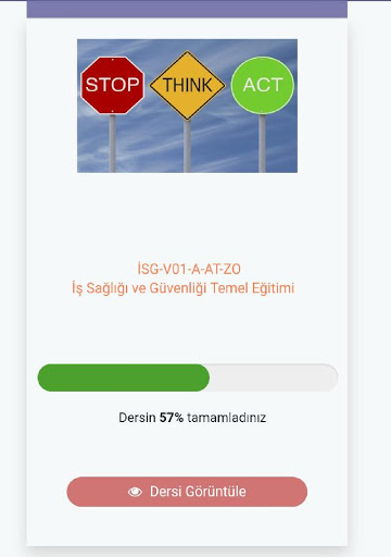 Android application İSG Uzaktan Eğitim screenshort