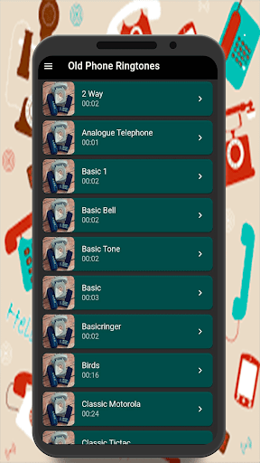 Android application Retro phone ringtones - Sounds screenshort