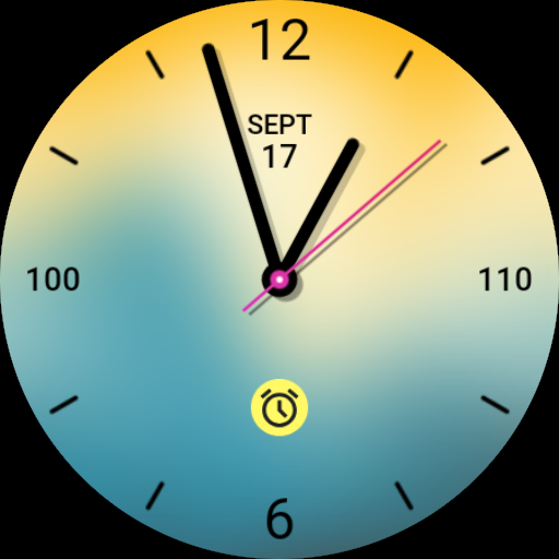 Yellow Style Watch Face screenshot 3