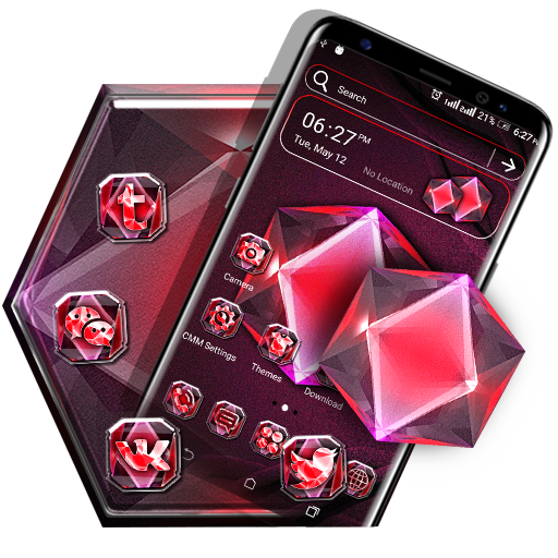 Red Diamond Launcher Theme  Icon