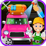 Pink Taxi Car Repairing  -  Crazy garage simulator icon
