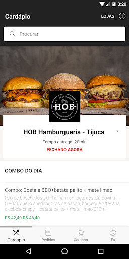 Android application HOB Hamburgueria screenshort