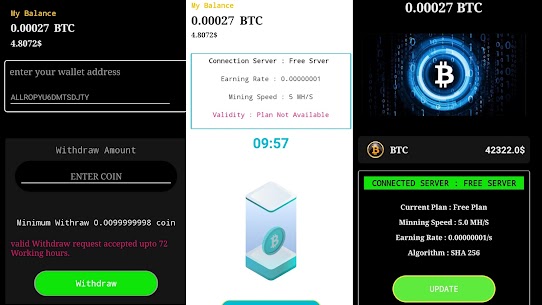 Bitcoin Cloud Mining  BTC Faucet v1.0.7 (Unlimited Money) Free For Android 5