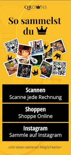 Cashback App QROWNS ohne Konto Screen 2