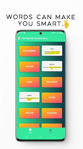 Android application Cardwords: Vocabulary Practise screenshort