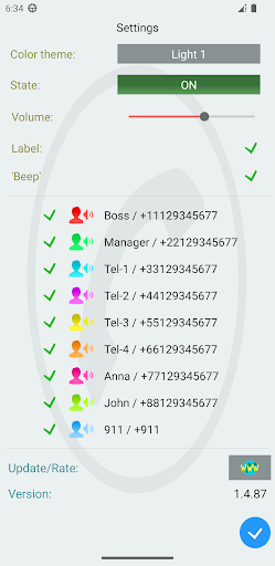 Quick call Lt. Screen 2
