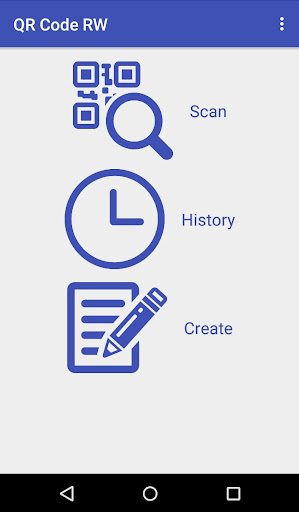 Android application QR code RW Scanner screenshort