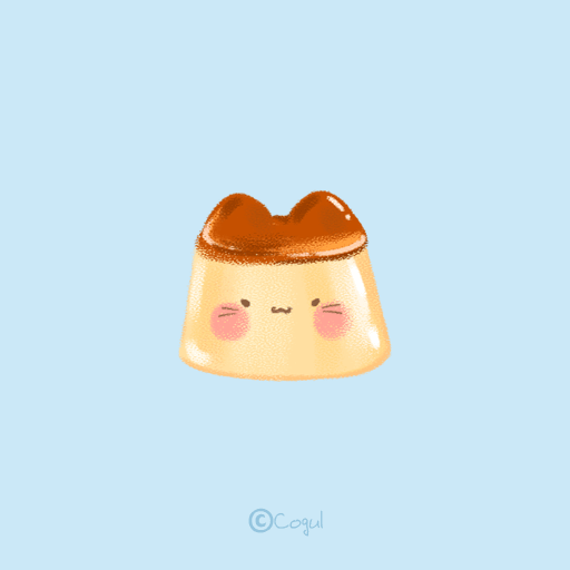 카카오톡 테마 - 말랑몰랑고양이푸푸딩_베이비블루 logo