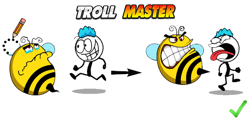 Troll Master - DOP Draw One Part - Stickman Puzzle