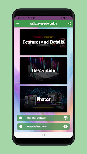 Android application radix axe6600 guide screenshort