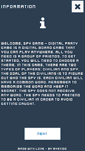 Spy Game - Digital Party Game