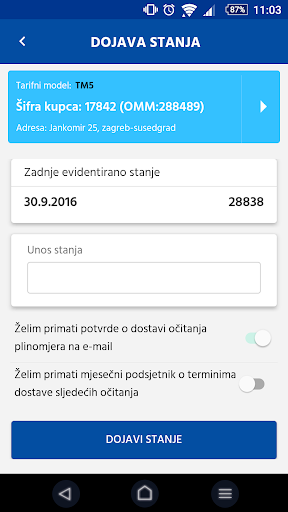 Moj Račun Screen 3