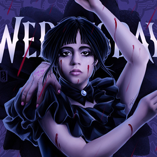 wednesday addams keyboard logo