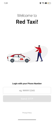 Android application Red Taxi screenshort