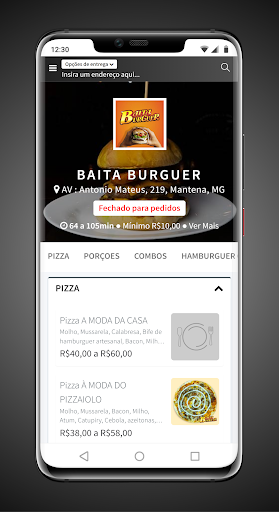 Android application Baita Burguer screenshort