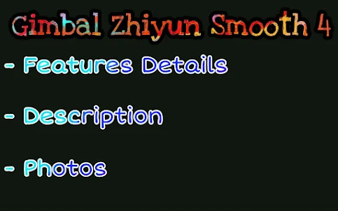 Gimbal Zhiyun Smooth 4 Guide