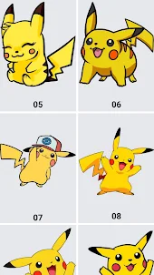 Cách vẽ Pikachu