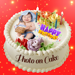 Cover Image of Download Name photo on Birthday cake  APK