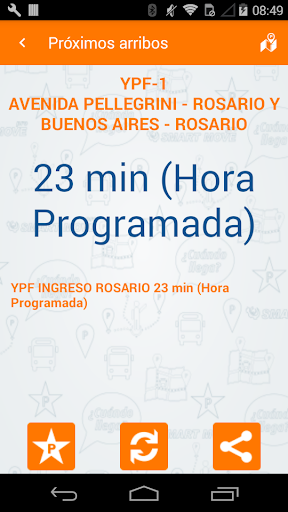 Android application Cuando llega Via Sero screenshort