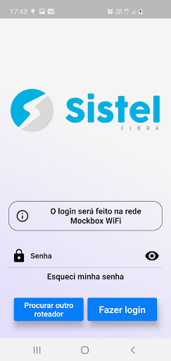 Android application Sistel Roteadores screenshort