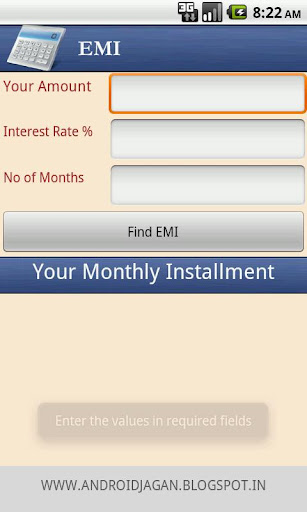 EMI Calculator Screen 3