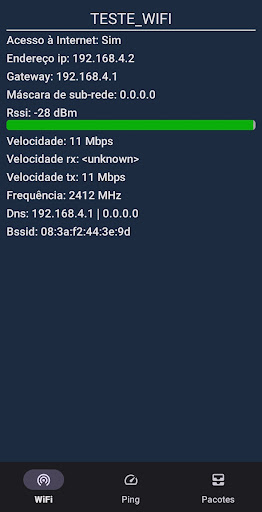 Android application Análise WIFI screenshort